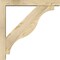 Ekena Millwork Funston Block Rough Sawn Bracket w/ Offset Brace, Douglas Fir, 4"W x 22"D x 22"H BKT0402X22X22FST05RDF - alternate 3